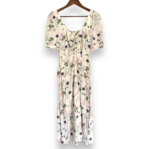 Favorite Daughter The Vineyard Dress in Spring Floral Size 2 Ivory Midi NWT $288 - Picture 2 of 11